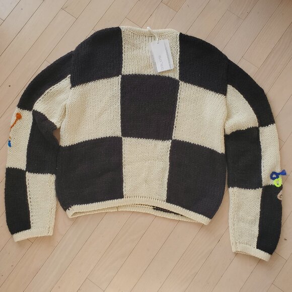Forte Forte ! Stockist | Le Grand Damier Embroidered Sweater( II/ M) - Picture 10 of 12